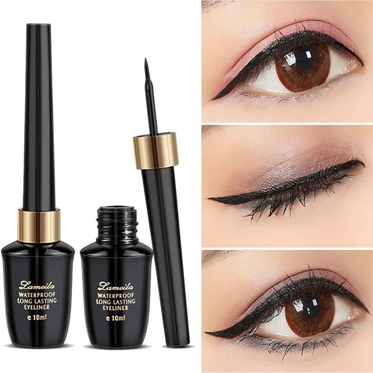 Ultra-Fine Waterproof Gel Eyeliner Pen - Long-Lasting Black