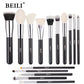 BEILI 30 Piece Black Makeup Brush Set - Professional Goat Hair Kit
