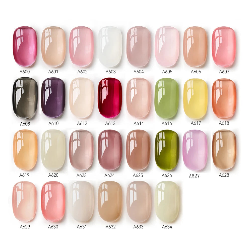 MAYCHAO 7.3ML Transparent Jelly Gel Polish - Nude Collection