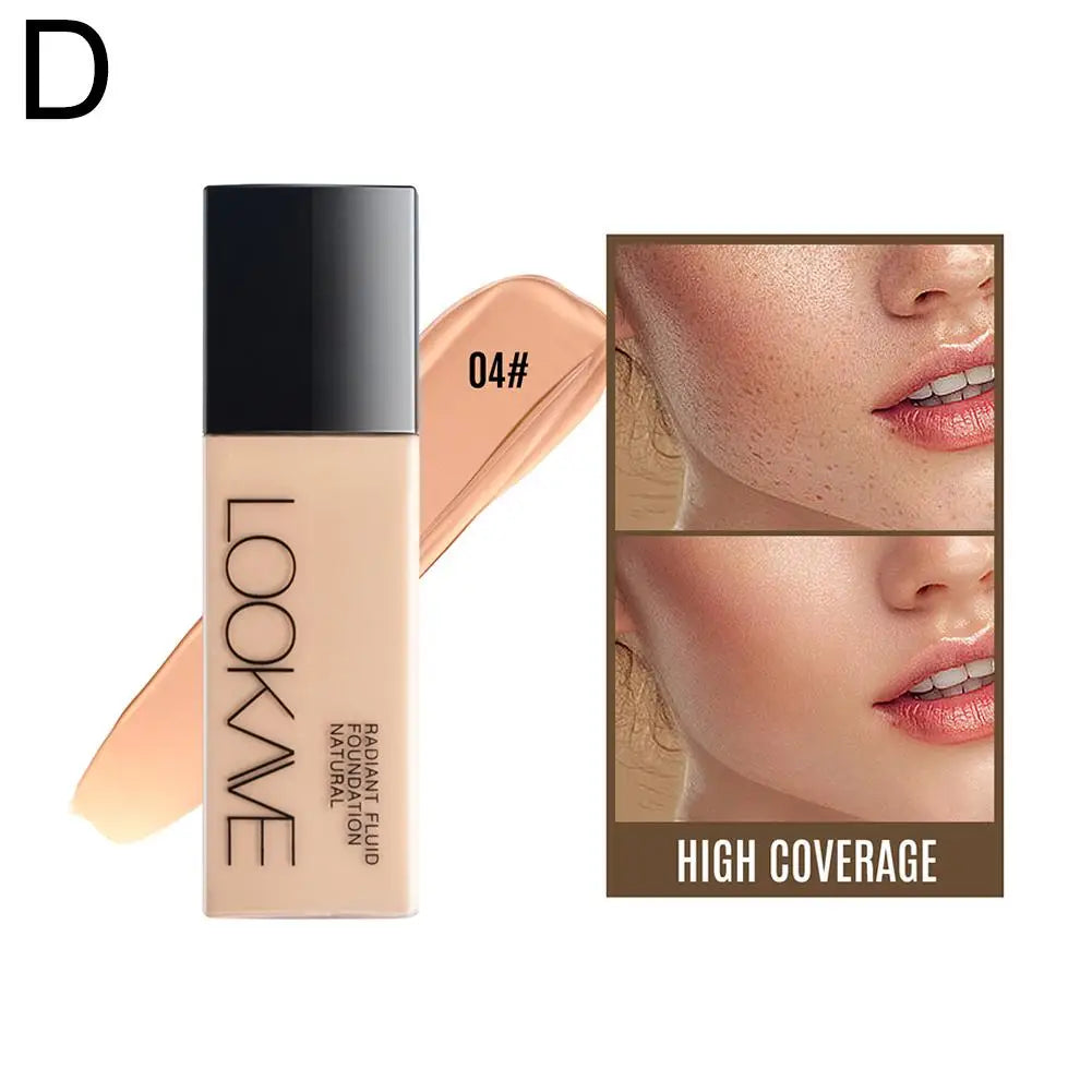 LOOKAVE Liquid Foundation - Long Lasting Natural Matte Full Coverage