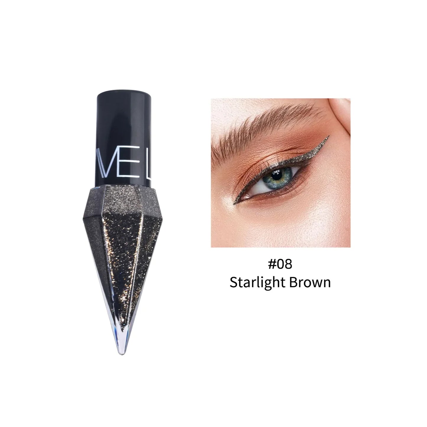 Pearlescent Diamond Gold Liquid Eyeshadow & Eyeliner Stick - Waterproof Glitter