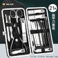 Professional Nail Clipper Set - 19-Piece Manicure Pedicure Kit with Case