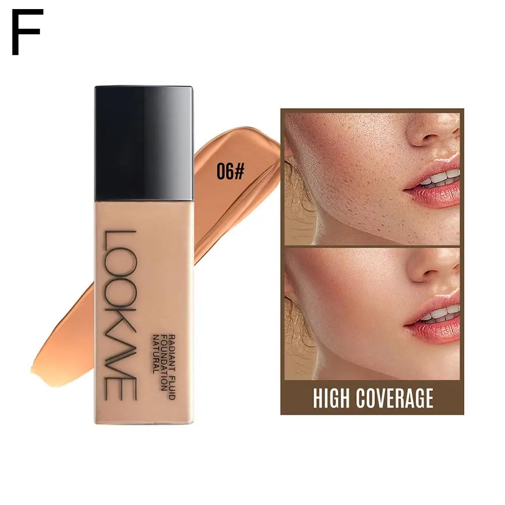 LOOKAVE Liquid Foundation - Long Lasting Natural Matte Full Coverage