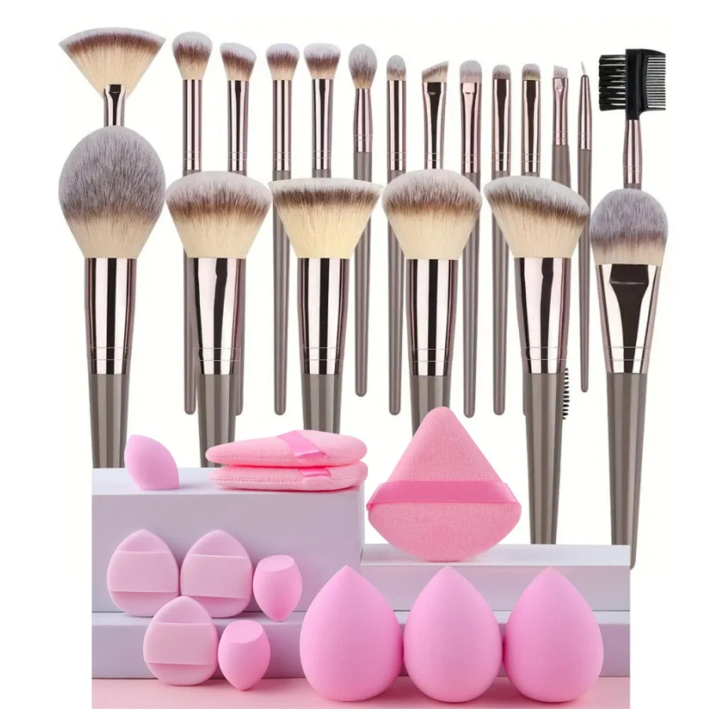 Professional Makeup Brush Set - 3-20 Piece Soft Fluffy Beauty Kit