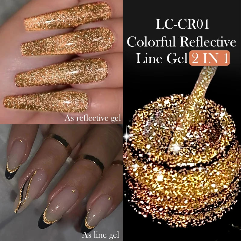 LILYCUTE 5ML Reflective Glitter Liner Gel - Champagne Sparkle