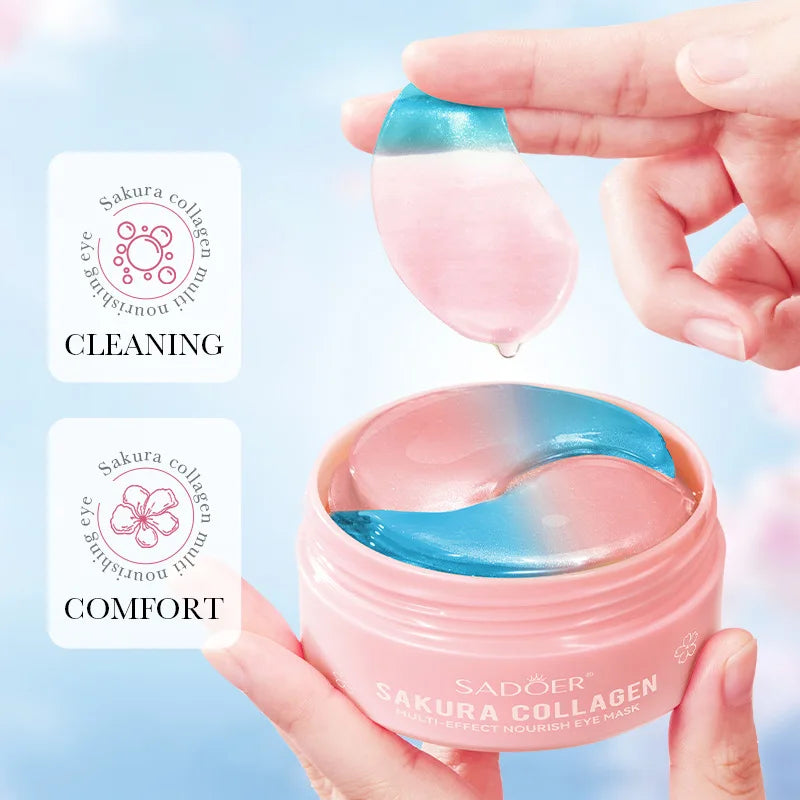 Sakura Collagen Eye Mask - 60 Patches for Brightening and Firming