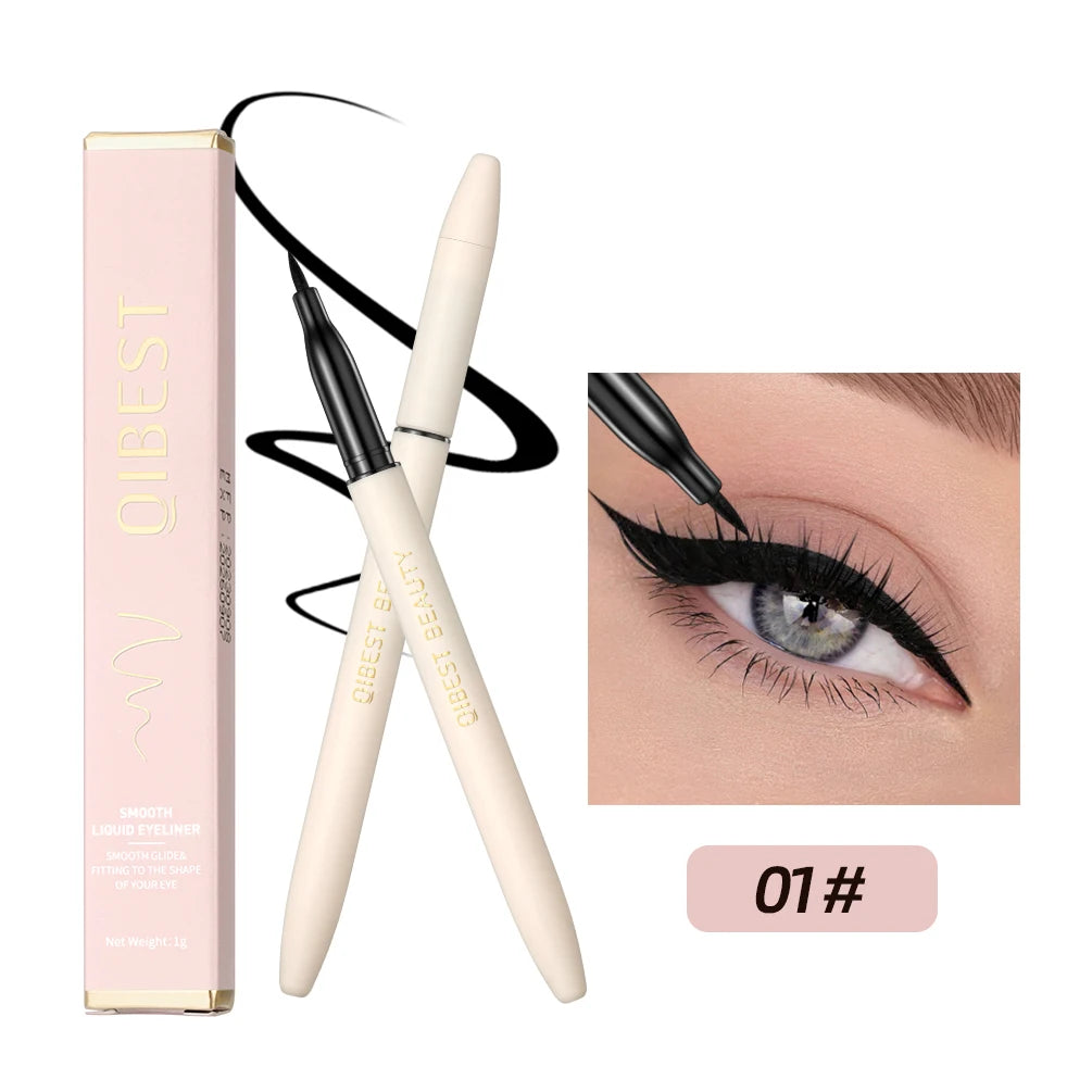 QIBEST Waterproof Quick Dry Liquid Eyeliner Pen - Ultra-Fine Matte