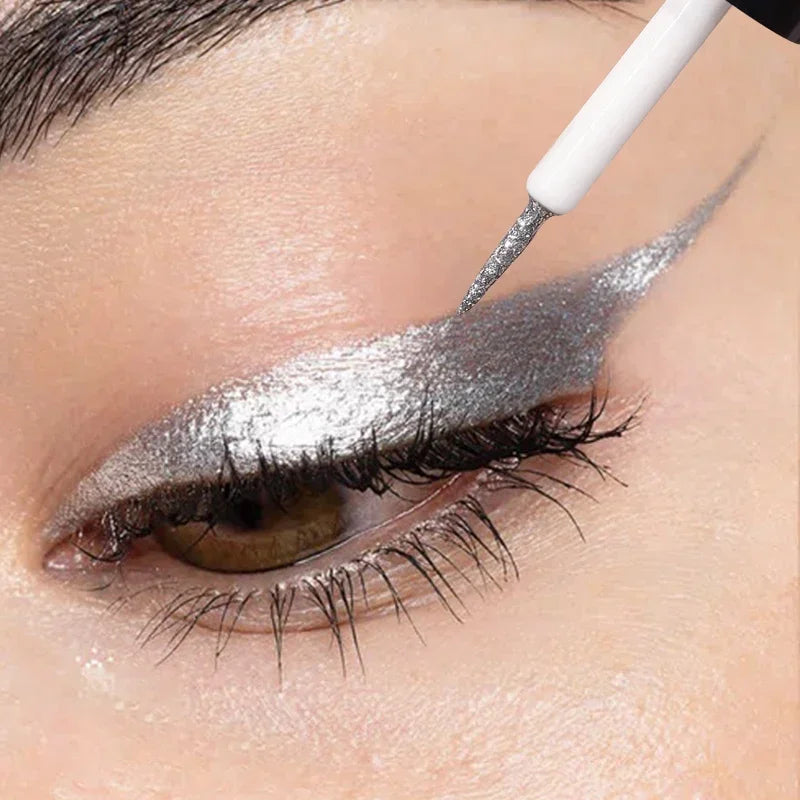 Pearlescent Diamond Gold Liquid Eyeshadow & Eyeliner Stick - Waterproof Glitter