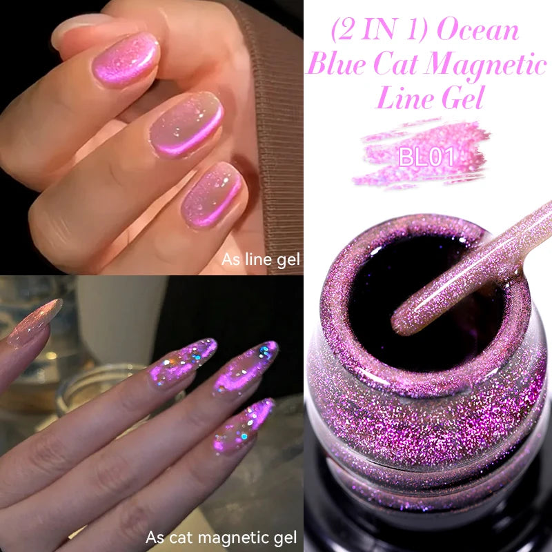 LILYCUTE 5ML Metallic Liner Gel Polish - Gold Silver Mirror Effect