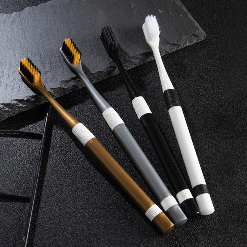 Bamboo Charcoal Toothbrush Set - Ultra-Soft Bristle (2 Sets)