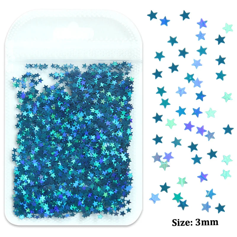 Holographic Nail Art Glitter - Laser Star Butterfly Sequins 2g