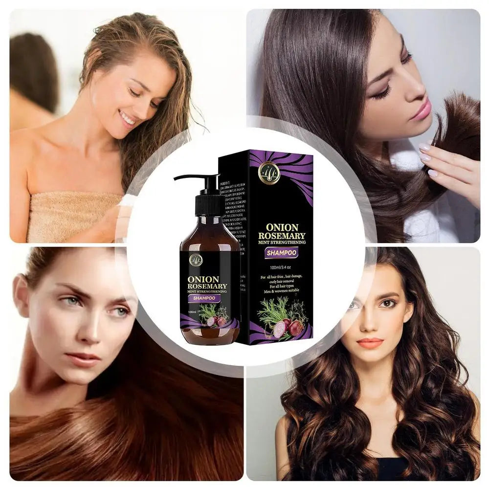 Hair Growth Thickening Shampoo - Rosemary & Onion Deep Cleansing Volumizing Treatment 500ml