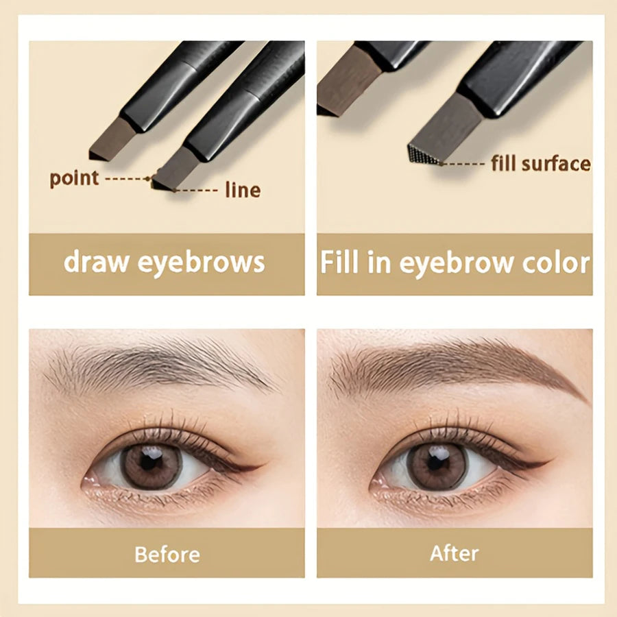 Waterproof Matte Eyebrow Pen - Double Head with Brush