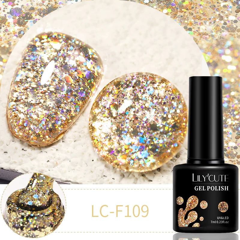 LILYCUTE 7ML 9D Cat Eye Magnetic Gel Polish - Iridescent Effect
