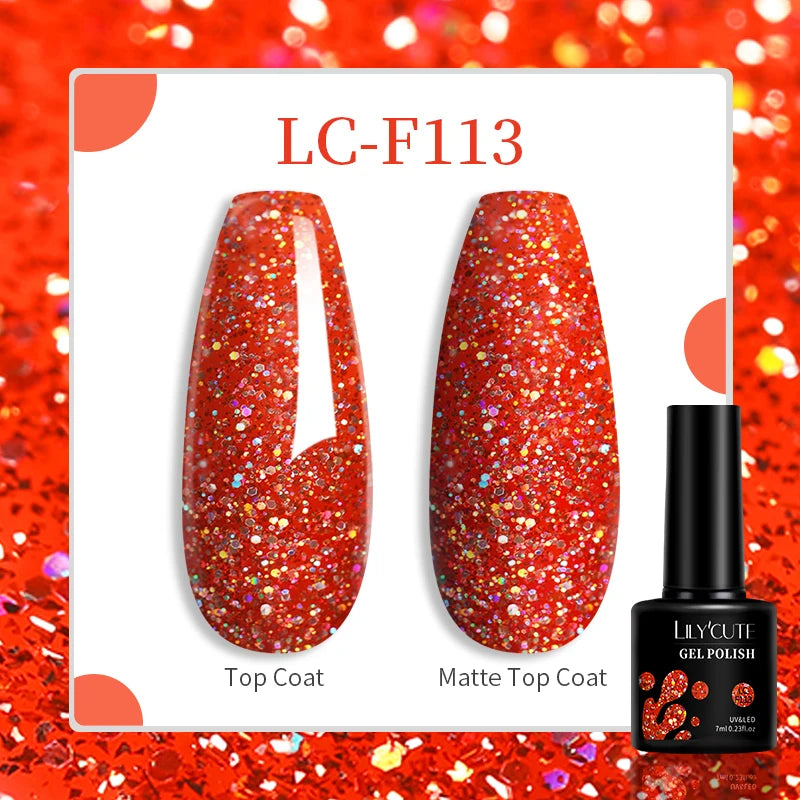 LILYCUTE Brown Red Gel Polish - Autumn Winter High Saturation