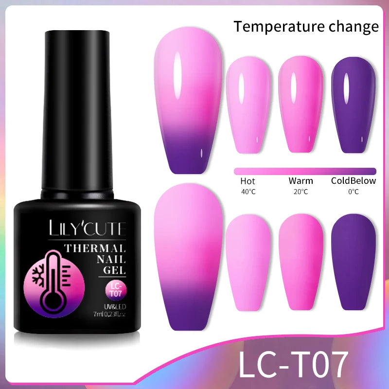 LILYCUTE 7ML Thermal Gel Polish - Temperature Color Changing