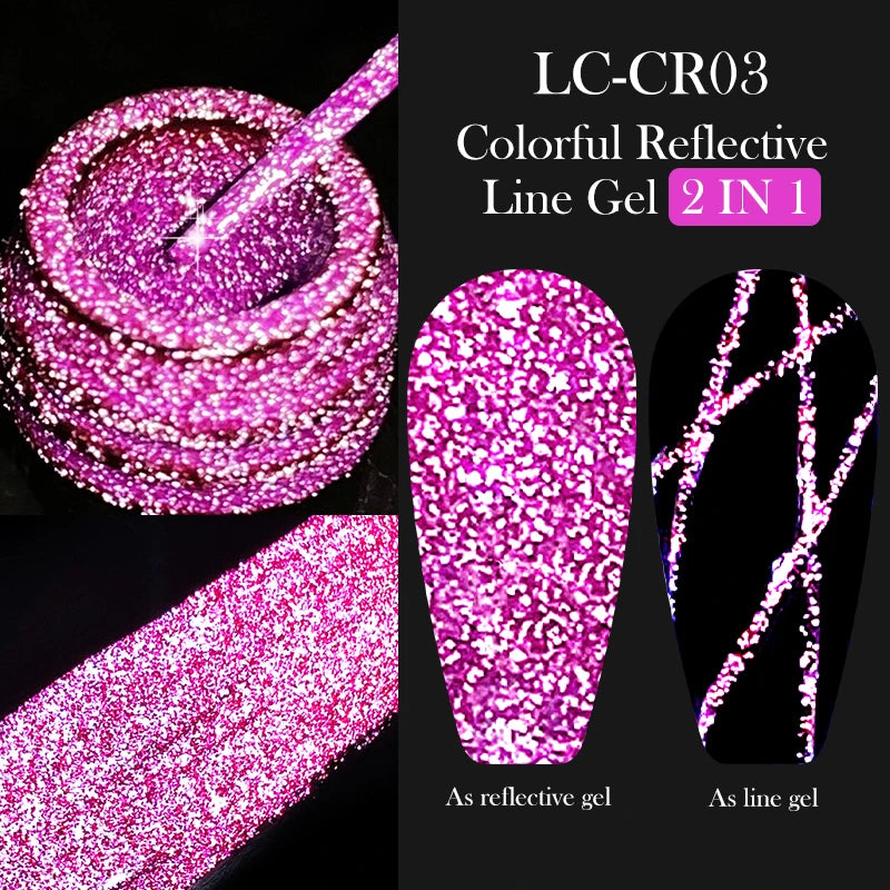 LILYCUTE 5ML Metallic Liner Gel Polish - Gold Silver Mirror Effect