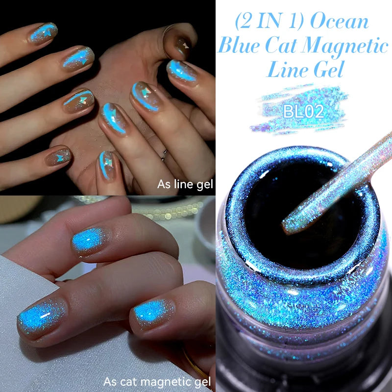LILYCUTE 5ML Metallic Liner Gel Polish - Gold Silver Mirror Effect