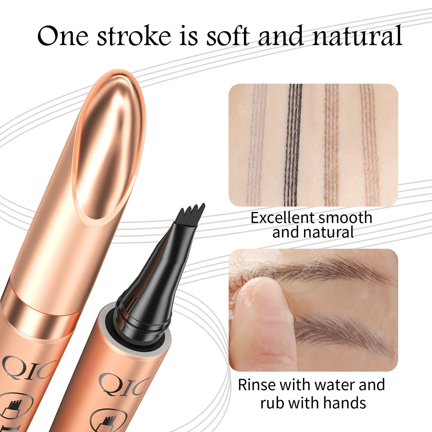 Liquid Waterproof Eyebrow Pencil - 4 Tip Microblade Pen
