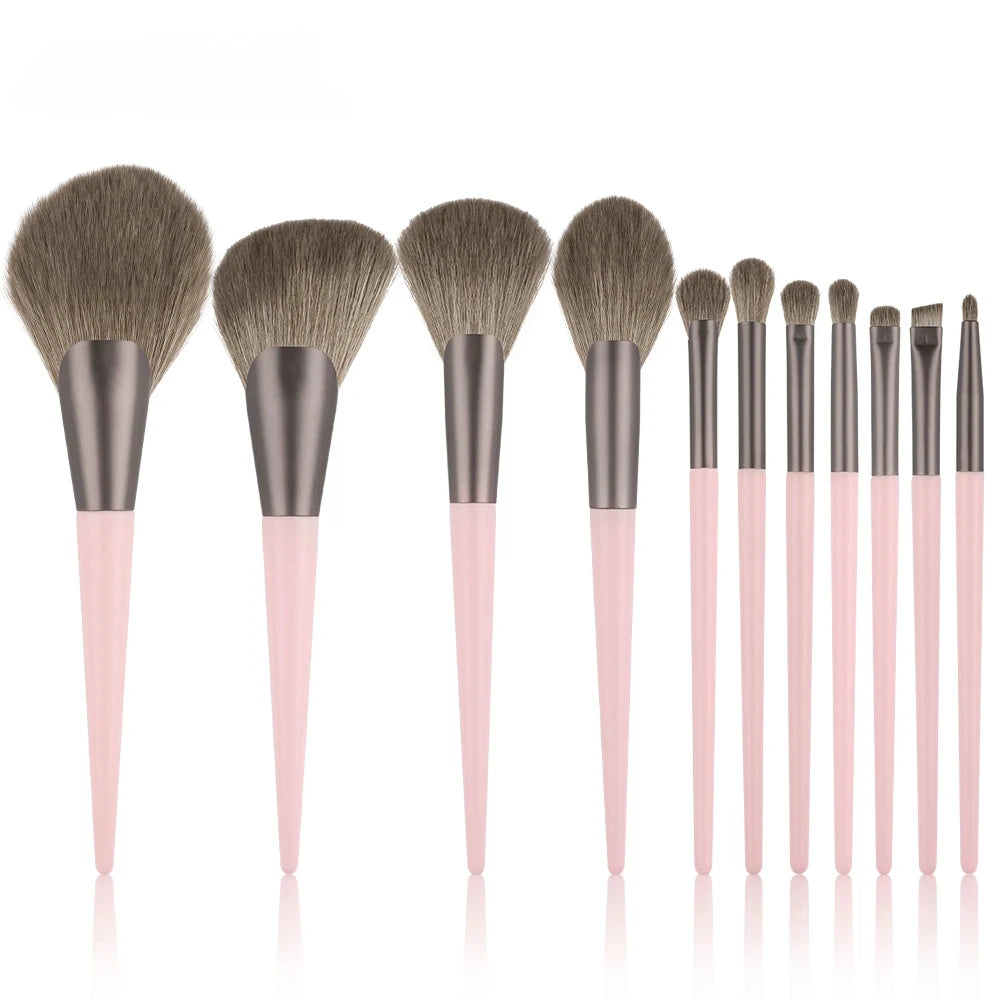 Soft Fluffy Makeup Brush Set - Eye Shadow Foundation Blending