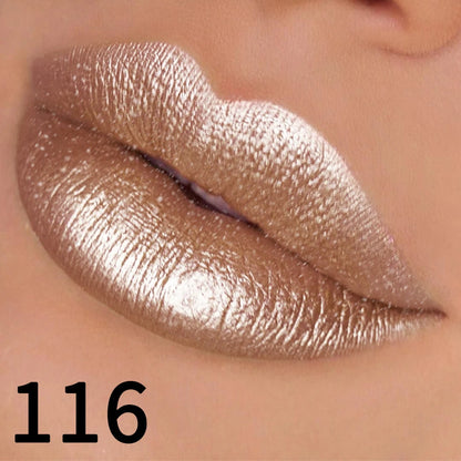 KAFURUX Glitter Lipstick - Hydrating Metallic Finish (19 Colors)