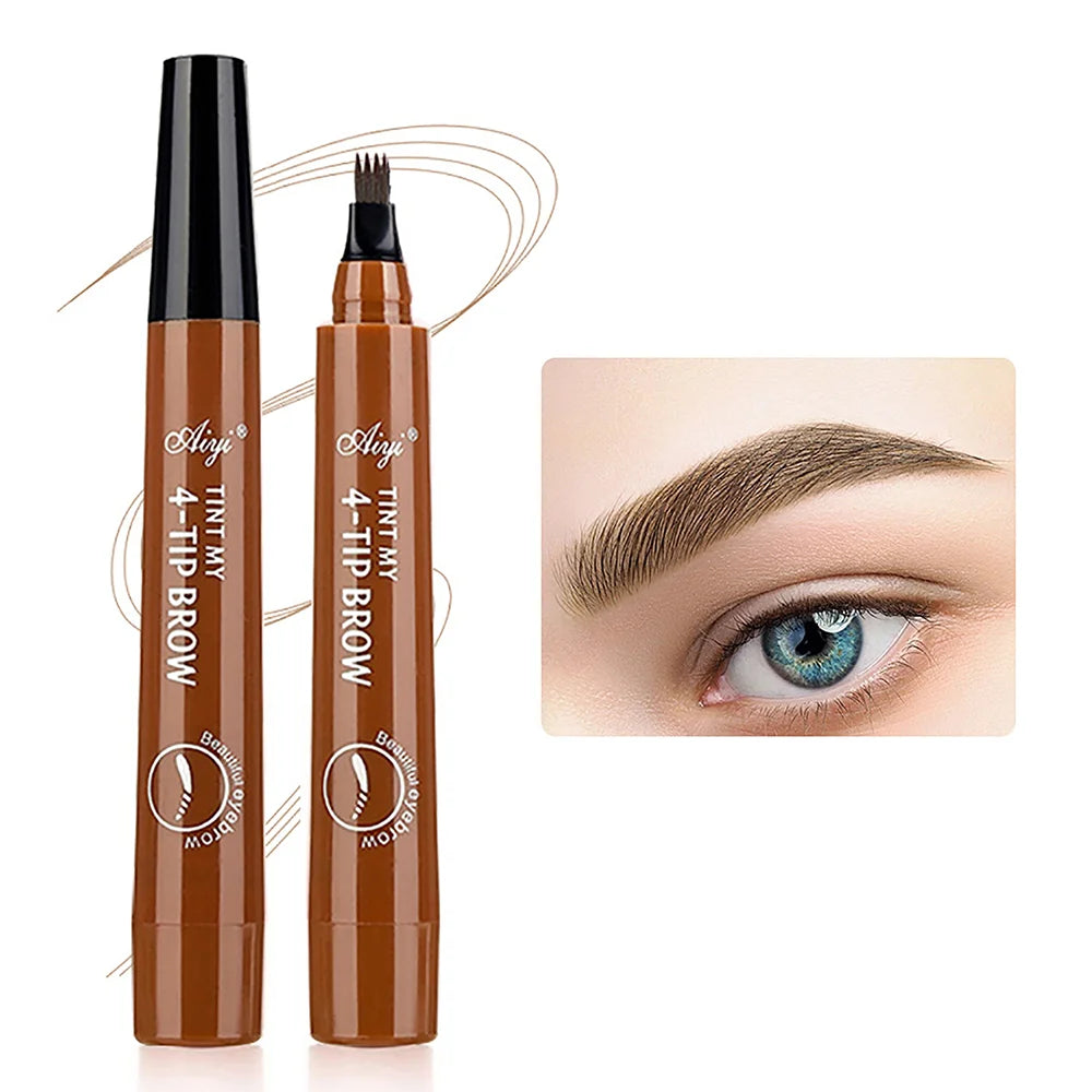5-Color Eyebrow Pen - Waterproof 4 Split Tip Tattoo Pen