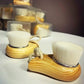 Wooden Handle Facial Cleansing Brush - Soft Manual Face Massager