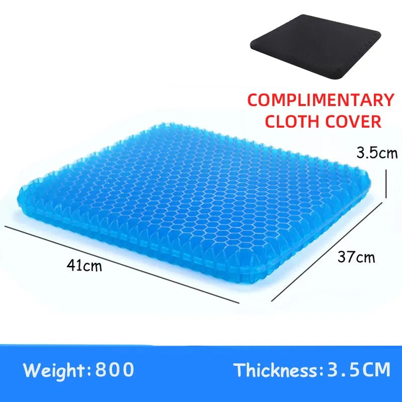 Gel Seat Cushion - Honeycomb Design for Pressure Relief and Pain Support