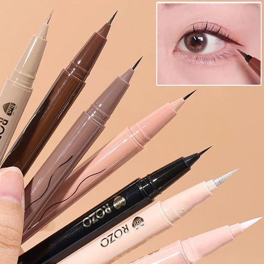 7-Color Matte Glitter Eyeliner Pencil - Waterproof Diamond Champagne Gold