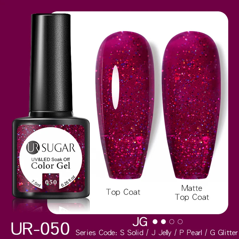UR SUGAR 7.5ML Purple Gel Nail Polish - Matte UV LED Soak Off