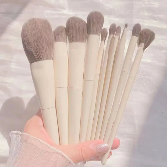 Soft Fluffy Makeup Brush Set - Eye Shadow Foundation Blending