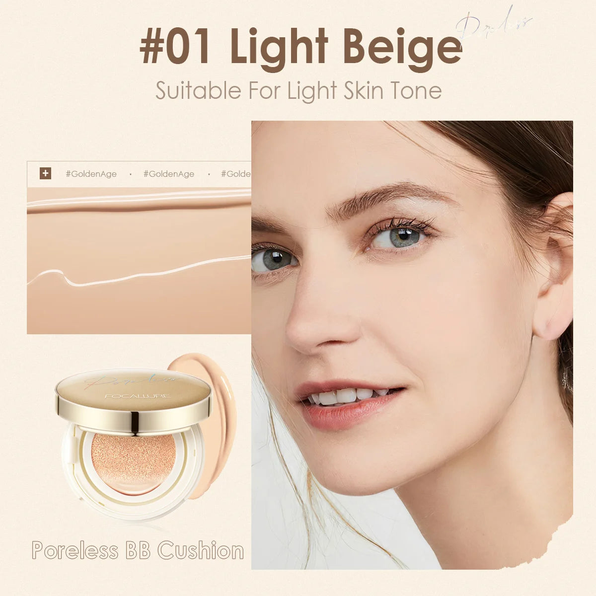 FOCALLURE Foundation Air Cushion - Waterproof Matte Full Coverage