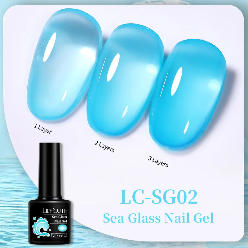 LILYCUTE 7ML Base & Top Coat UV Gel Nail Polish - No Wipe