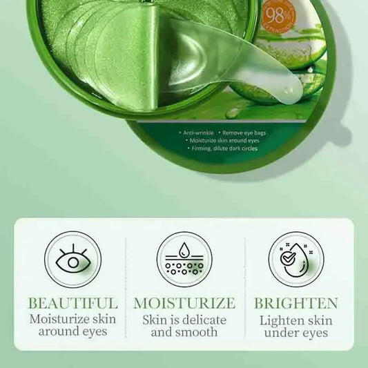 Aloe Vera Collagen Eye Mask - 60 Patches for Dark Circles and Puffiness
