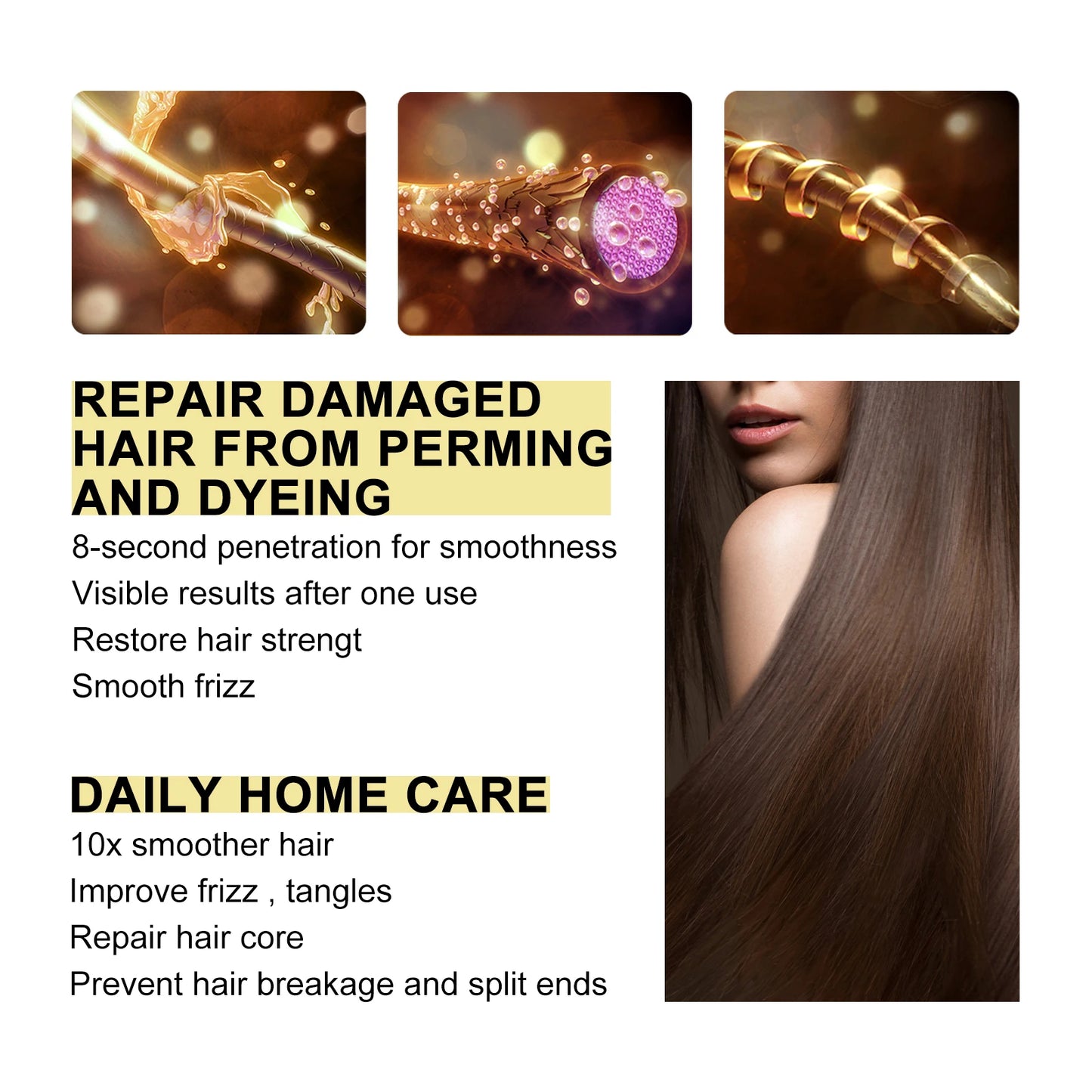 Keratin Hair Care Cream - 8-Second Treatment for Frizz & Breakage 100g