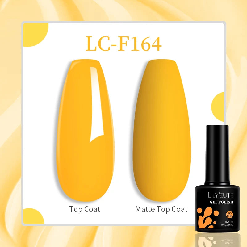 LILYCUTE 7ML Jelly Amber Gel Polish - Leopard Pattern Nail Art
