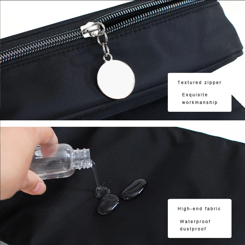 Waterproof Makeup Brush Organizer - Rolling Travel Cosmetic Case