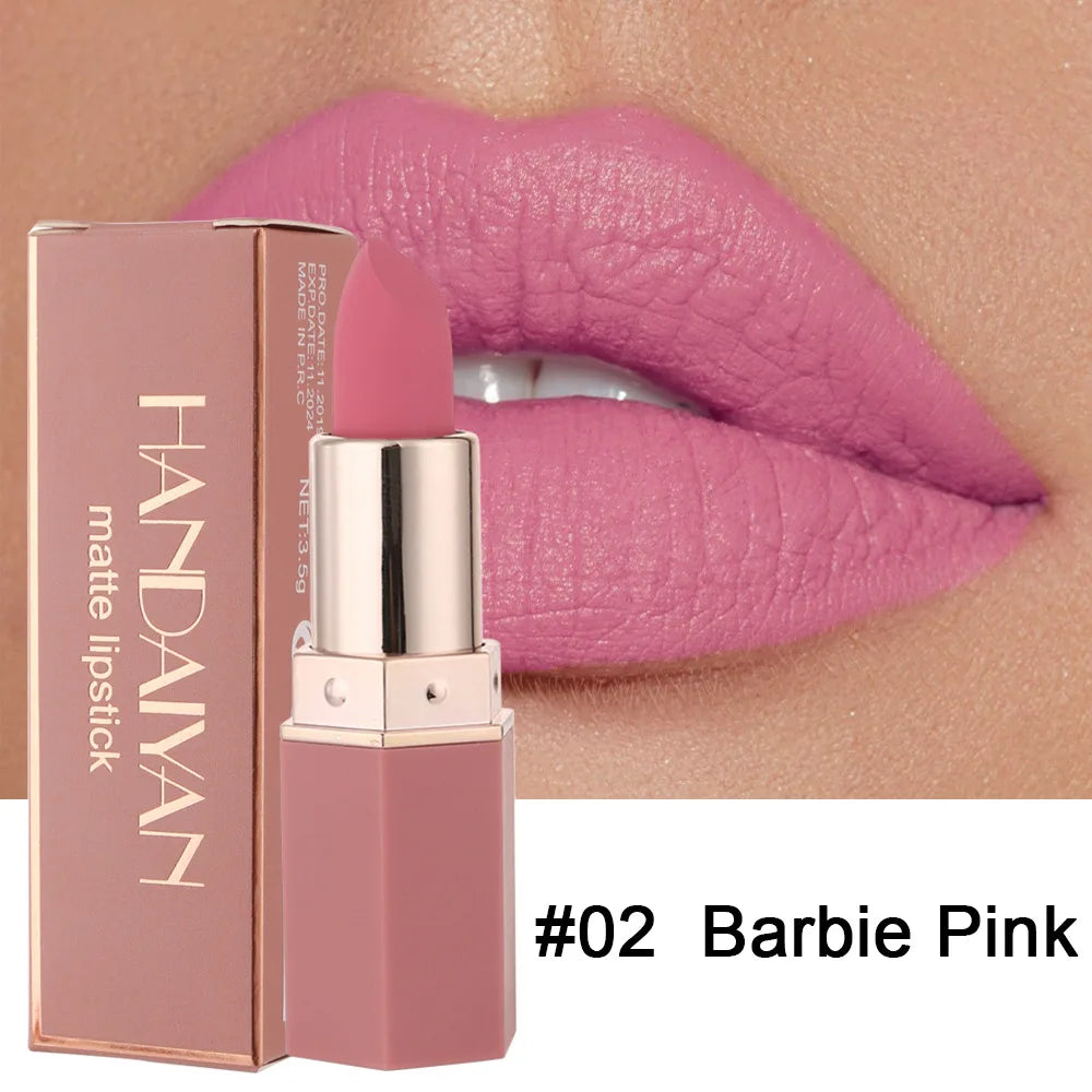 Handaiyan 6 Color Matte Lipstick Set 3.5g - Waterproof Velvet Nude