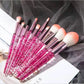 10 Piece Makeup Brush Set - Nylon Bristle with Metal Handles