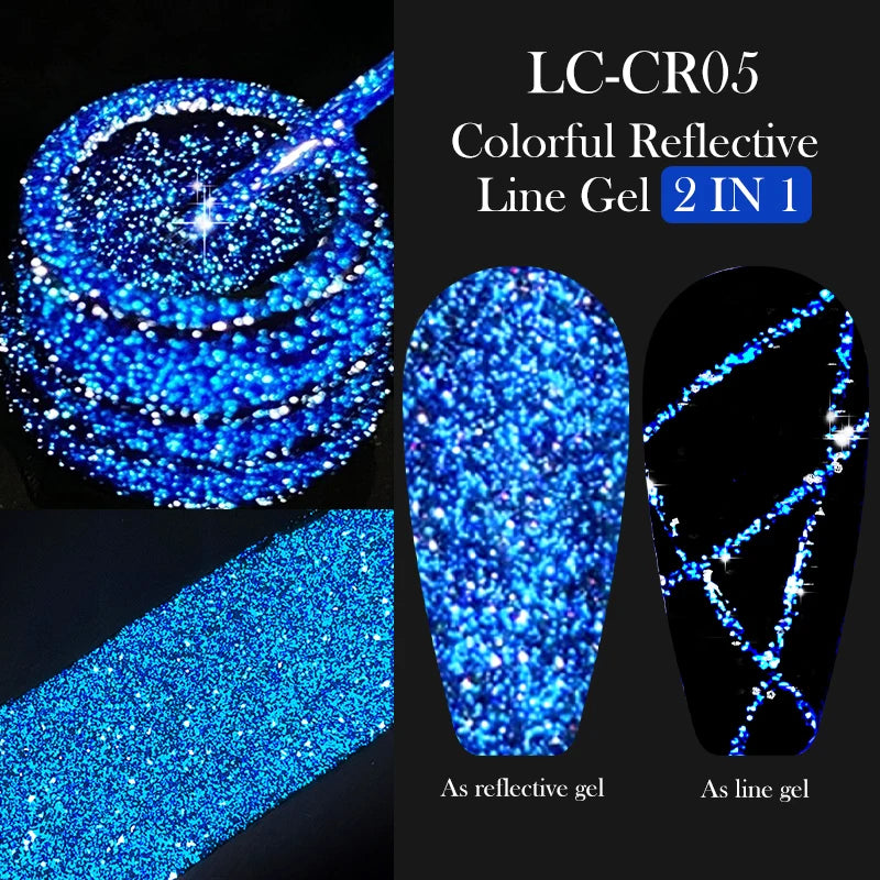 LILYCUTE 5ML Metallic Liner Gel Polish - Gold Silver Mirror Effect