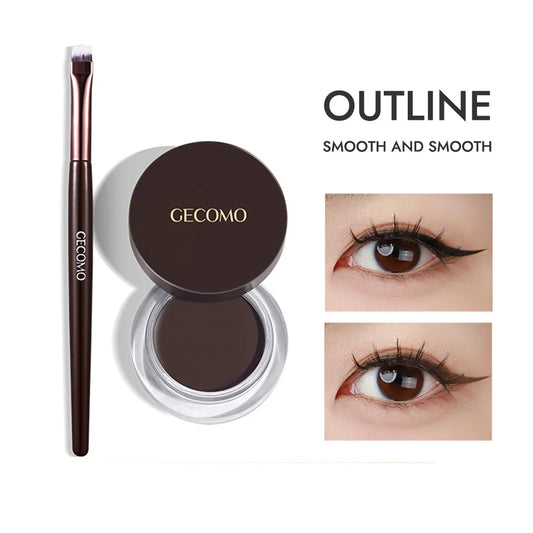 GECOMO Long Wear Matte Eyeliner Gel Cream - Quick Drying Waterproof