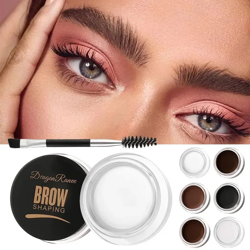 Matte Eyebrow Cream Gel - Waterproof Long Lasting Brown & Black