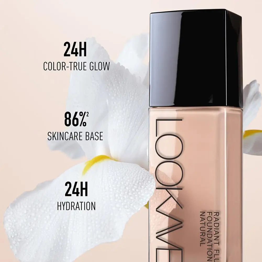 LOOKAVE Liquid Foundation - Long Lasting Natural Matte Full Coverage
