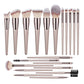 Champagne Makeup Brush Set - 14 Piece Foundation & Eye Kit