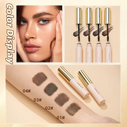4-Color Waterproof Eyebrow Mascara Cream - Long Lasting with Brush