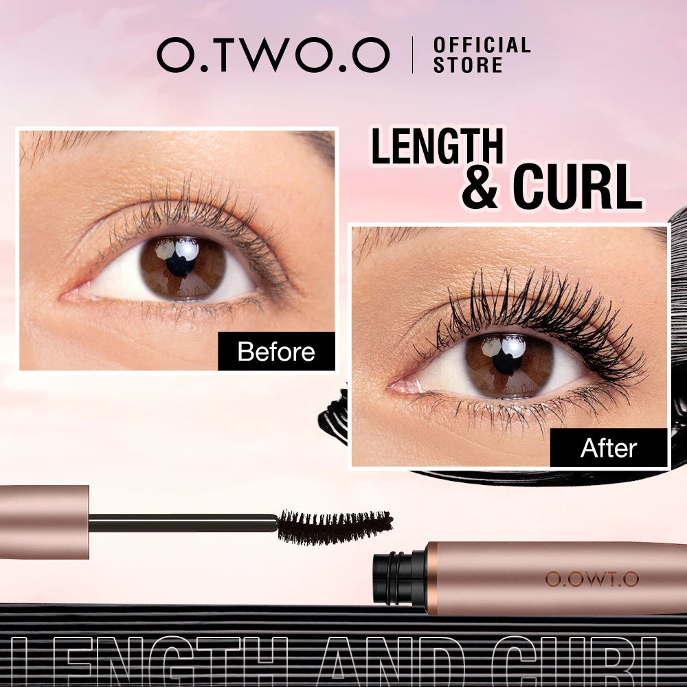 O.TWO.O 3D Silk Fiber Mascara - Lengthening Waterproof Long Lasting