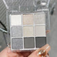 9-Color Glitter Eyeshadow Palette - Punk Smokey Cool Tones