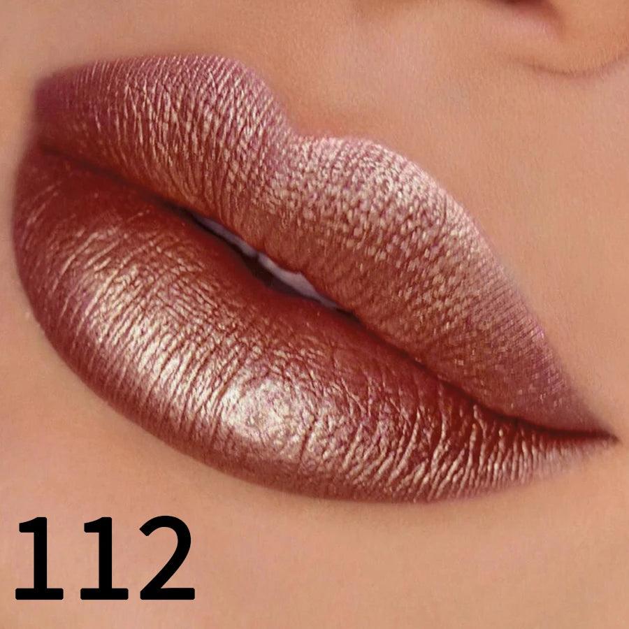 KAFURUX Glitter Lipstick - Hydrating Metallic Finish (19 Colors)