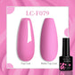 LILYCUTE 7ML Jelly Amber Gel Polish - Leopard Pattern Nail Art
