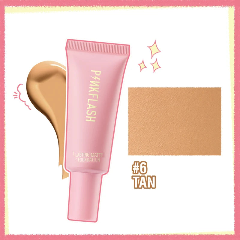 PINKFLASH Makeup Foundation - Full Concealer Smooth Oil Control Matte
